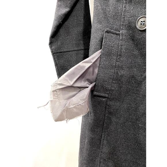 LOLA long gray peacoat trench coat Size S - Picture 11 of 11